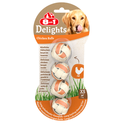 8in1 Delight Balls Tavuklu Ağız Bakım Topu Köpek Ödülü Small 36 Gr - 1