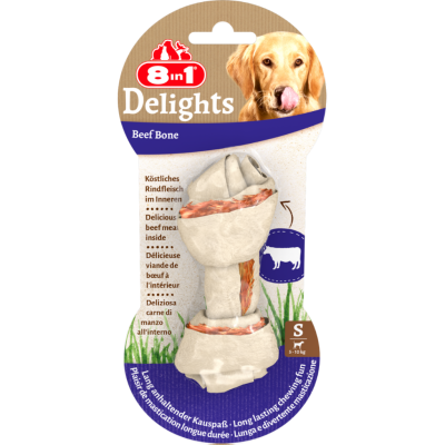 8in1 Delight Bones Biftekli Ağız Bakım Kemiği Small 35 Gr - 1