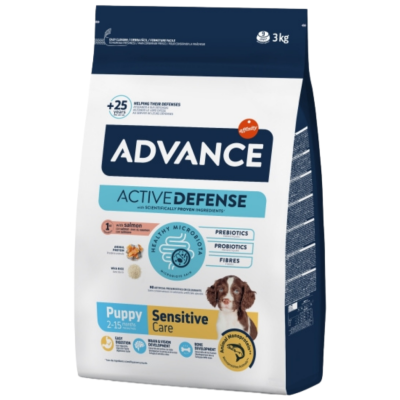 Advance Mini Puppy Sensitive Somonlu Küçük Irk Yavru Köpek Maması 3 Kg - 1