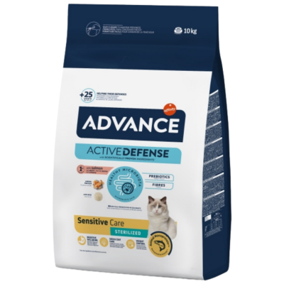 Advance Sensitive Sterilised Somonlu Kısırlaştırılmış Kedi Maması 10 Kg - 1