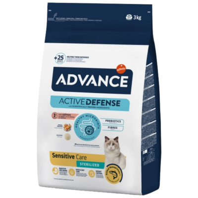 Advance Sensitive Sterilised Somonlu Kısırlaştırılmış Kedi Maması 3 Kg - 1