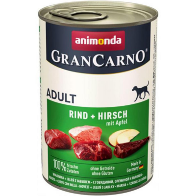 Animonda Gran Carno Sığır Etli Geyik Etli ve Elmalı Köpek Konservesi 400 Gr - 1