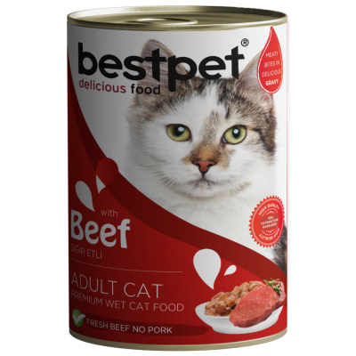 Bestpet Sığır Etli Yetişkin Kedi Konservesi Gravy 400 Gr - 1