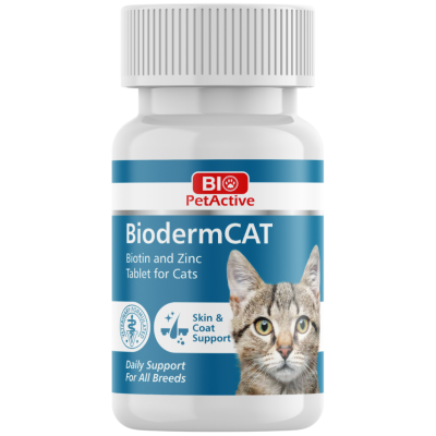 Bio PetActive Biodermcat Kediler İçin Çinko ve Biotin Tablet (100 Tablet) 30 Gr - 1