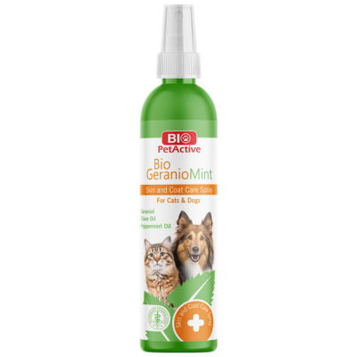 Bio PetActive GeranioMint Kedi ve Köpekler İçin Cilt Tahrişlerini Giderici Tüy Bakım Spreyi 100 ML - 1