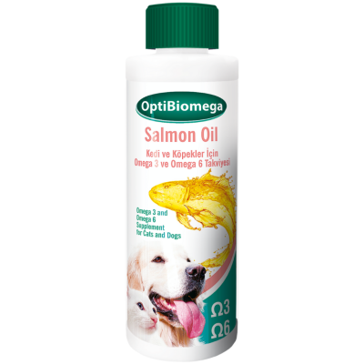 Bio PetActive OptiBiomega Salmon Oil Kedi ve Köpekler İçin Omega 3 ve 6 Somon Yağı 250 ML - 1