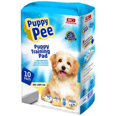 Bio Petactive Puppy Pee Ultra Emici Köpekler İçin Çiş Pedi 60 x 60 Cm 10 Lu Paket - 1