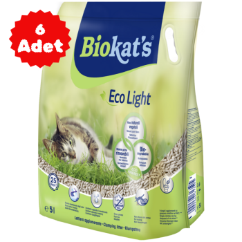 Biokat's Eco Light Pelet Kedi Kumu 5 Litre 6 Adet - 1