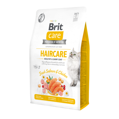 Brit Care Haircare Hypo Allergenic Deri ve Tüy Sağ. İçin Tavuk ve Somonlu Tahılsız Kedi Maması 2 Kg - 1