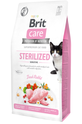 Brit Care Hypo Allergenic Tavşan Etli Tahılsız Kısırlaştırılmış Kedi Maması 7 Kg - 1