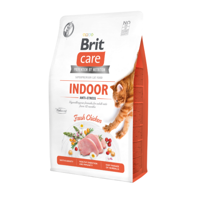 Brit Care İndoor Hypo Allergenic Stres Azaltıcı Tavuklu Tahılsız Yetişkin Kedi Maması 2 Kg - 1