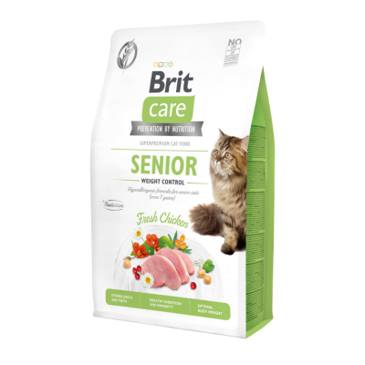 Brit Care Senior Hypo Allergenic Kilo Kontolü İçin Tavuklu Tahılsız Yaşlı Kedi Maması 2 Kg - 1