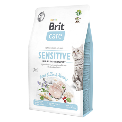 Brit Care Sensitive Hypo Allergenic Böcek Proteinli Tahılsız Yetişkin Kedi Maması 2 Kg - 1