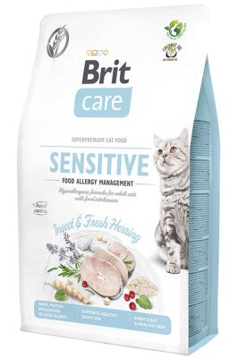 Brit Care Sensitive Hypo Allergenic Böcek Proteinli Tahılsız Yetişkin Kedi Maması 7 Kg - 1