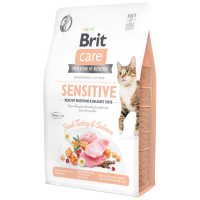 Brit Care Sensitive Hypo Allergenic Sindirim Sistemi Des. Hindi ve Somonlu Tahılsız Kedi Maması 7 Kg - Brit