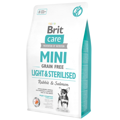 Brit Care Tahılsız Mini Light Sterilised Tavşanlı Köpek Maması 2 Kg - 1