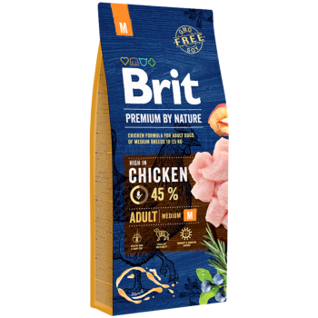 Brit Premium By Nature Tavuklu Orta Irk Yetişkin Köpek Maması 15 Kg - 1