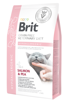 Brit Veterinary Diets Grain Free Hypo Allergenic Cilt Sağlığı Destekleyici Tahılsız Kedi Maması 2 Kg - 1