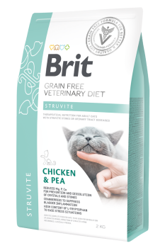 Brit Veterinary Diets Grain Free Struvite İdrar Yolu Sağlığı Destekleyici Tahılsız Kedi Maması 2 Kg - 1