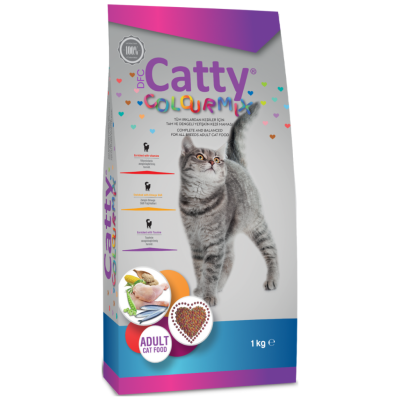 Catty Color Mix Tavuklu Yetişkin Kedi Maması 1 Kg - 1