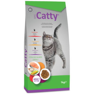 Catty Light Sterilised Somonlu Kısırlaştırılmış Kedi Maması 1 Kg - 1