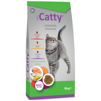 Catty Light Sterilised Somonlu Kısırlaştırılmış Kedi Maması 15 Kg - 1