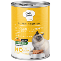 Chef's Choice Tahılsız Hipoalerjenik Tavuk Etli Balkabaklı Bezelyeli ve Havuçlu Kedi Konservesi Pate 400 Gr - 1