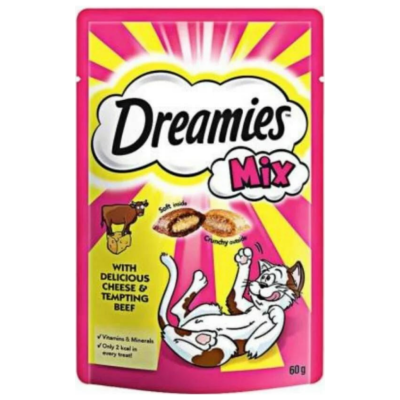 Dreamies İçi Dolgulu Peynir Sığır Mix Kıtır Kedi Ödül Maması 60 Gr - 1