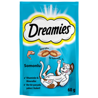 Dreamies İçi Dolgulu Somonlu Kıtır Kedi Ödül Maması 60 Gr - 1