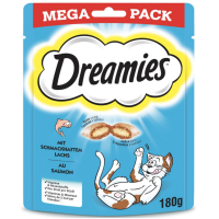 Dreamies İçi Dolgulu Somonlu Kıtır Kedi Ödülü Mega Paket 180 Gr - Dreamies