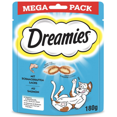 Dreamies İçi Dolgulu Somonlu Kıtır Kedi Ödülü Mega Paket 180 Gr - 1