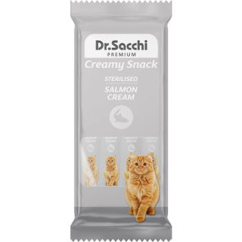 Dr.Sacchi Creamy Sterilised Somonlu Krema Kısırlaştırılmış Kedi Ödülü 4x14 Gr - 1