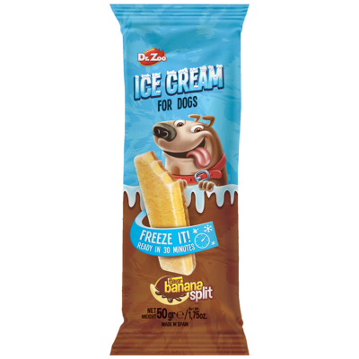 Dr.Zoo Helado İce Cream Muz Aromalı Dondurma Köpek Ödülü 50 Gr - 1