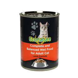 Econature Kuzu Etli Yetişkin Kedi Konserve Maması 400 Gr - Econature