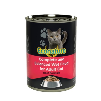 Econature Sığır Etli Yetişkin Kedi Konserve Maması 400 Gr - 1