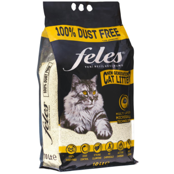 Feles Aktif Karbonlu Yeni Nesil Kedi Kumu 10 Litre - 1