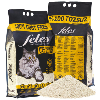Feles Aktif Karbonlu Yeni Nesil Kedi Kumu 10 Litre - 2