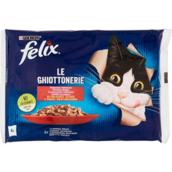 Felix Multipack Sığır Etli ve Tavuklu Yetişkin Kedi Yaş Maması 4 x 85 Gr - Felix