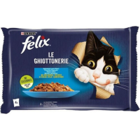 Felix Multipack Somonlu ve Ton Balıklı Kedi Yaş Maması 4x85 Gr - Felix
