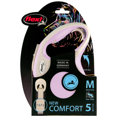 Flexi New Comfort Otomatik Şerit Gezdirme Kayışı 5 Metre Medium Rose - 2