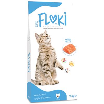 Floki Somonlu Yetişkin Kedi Maması 15 Kg - 1