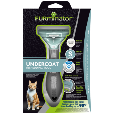 Furminator Short Hair Kısa Tüylü Kediler İçin Kedi Tarağı Small - 1