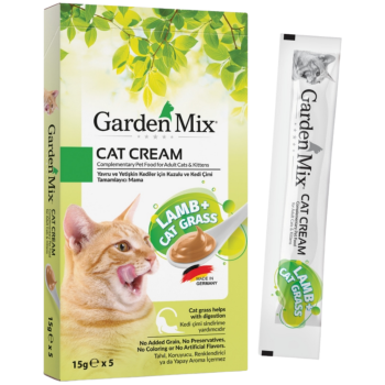 Garden Mix Cat Cream Kuzu Etli & Kedi Otlu Krema Kedi Ödülü 5x15 Gr - 1