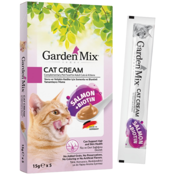 Garden Mix Cat Cream Somonlu & Biyotinli Krema Kedi Ödülü 5x15 Gr - 1