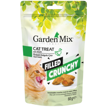 Garden Mix Crunchy Ördekli İçi Dolgulu Kedi Ödülü 60 Gr - 1