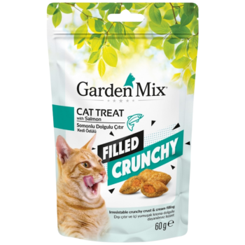 Garden Mix Crunchy Somonlu İçi Dolgulu Kedi Ödülü 60 Gr - 1