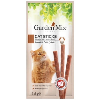 Garden Mix Dana Etli Sticks Kedi Ödülü 3 x 5 Gr - 1