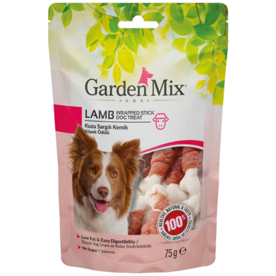 Garden Mix Lamb Wrapped Stick Kuzu Eti Sargılı Kemik Köpek Ödülü 75 Gr - 1