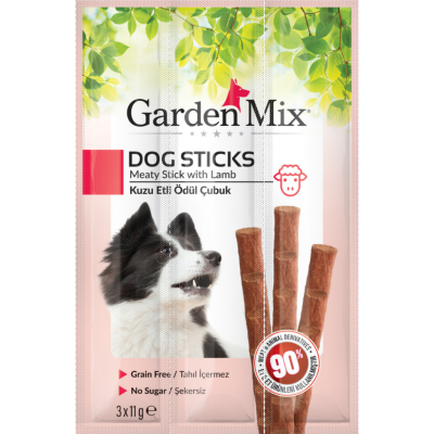 Garden Mix Kuzu Etli Sticks Köpek Ödülü 3 x 11 Gr - 1