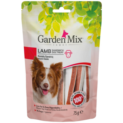 Garden Mix Lamb Sandwich Kuzu Etli Sandviç Köpek Ödülü 75 Gr - 1